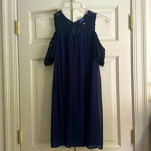 Juniors medium navy blue dress by Blue Rair.